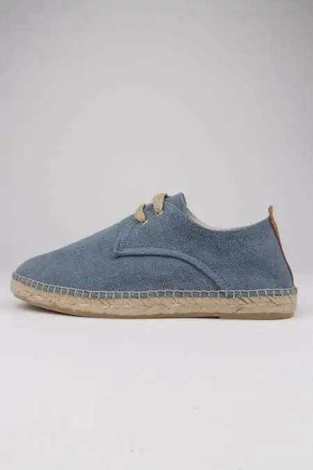 Blue lace-up espadrilles