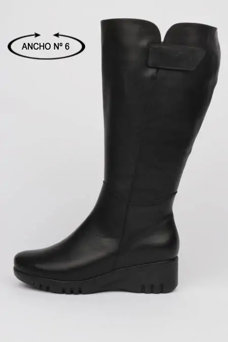 Botas altas mujer color negro - BOTAS ANCHAS XXXXL