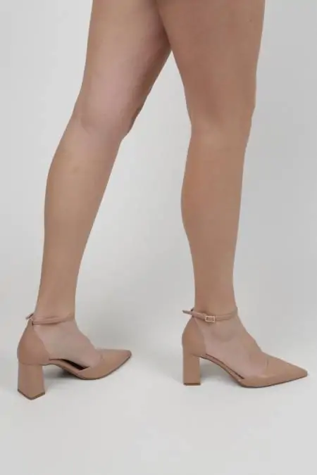 Zapatos mujer vestir tacon comodo Zapatos piel camel pulsera