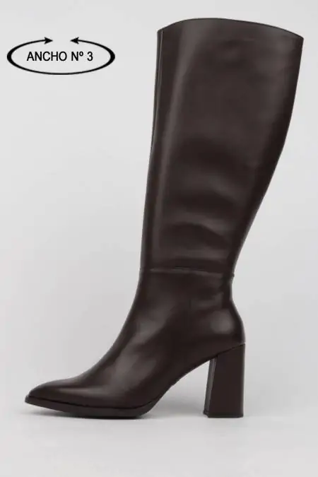 Botas altas tacón marrones...