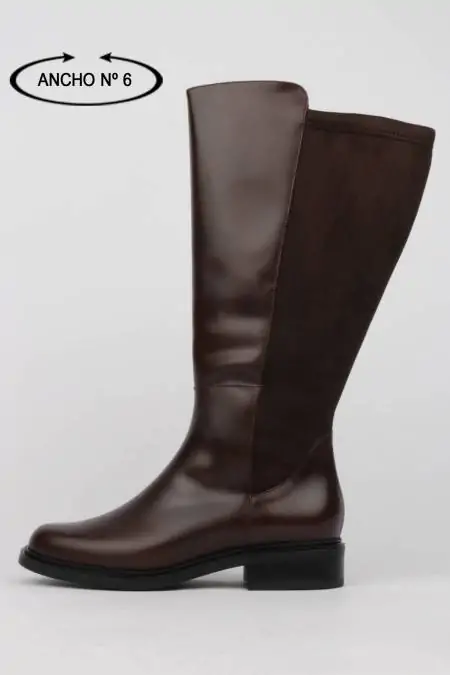 Botas marrones planas ancho...