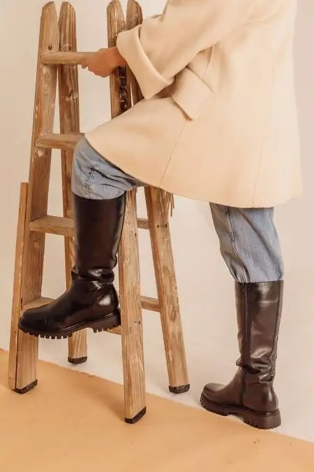 Botas track negras ancho...