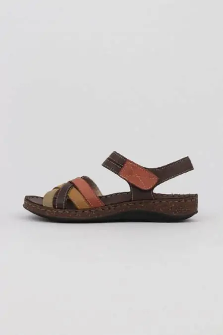 Brown sandals colored...