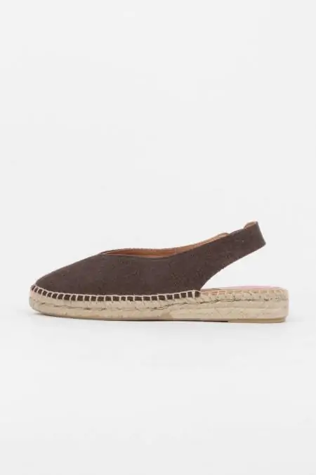 Alpargatas planas lino marrón