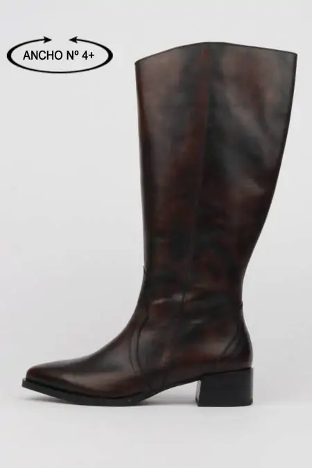 Brown flat cowboy boots...