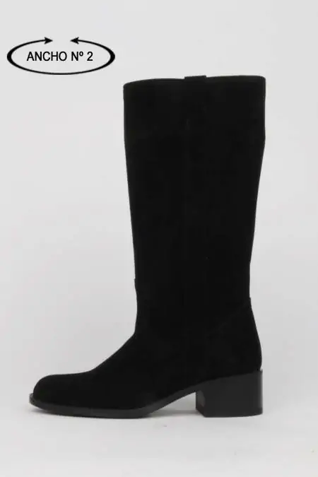 Biker boots black suede