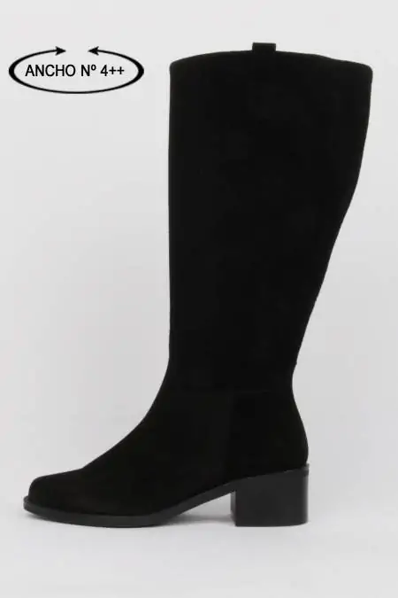 Botas negras tacón bajo...