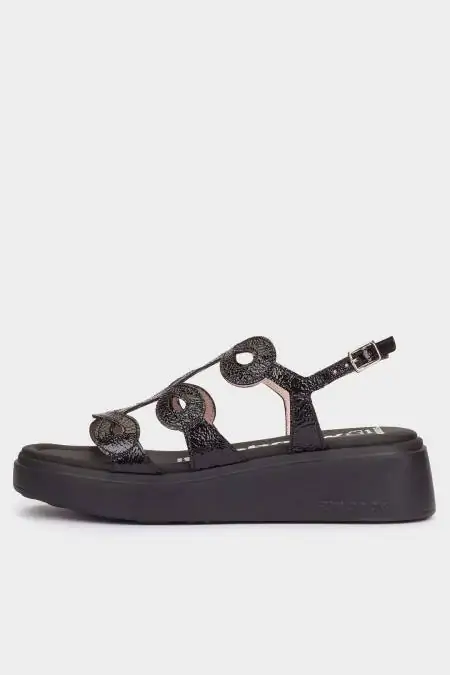 Wonders wedge sandals black...
