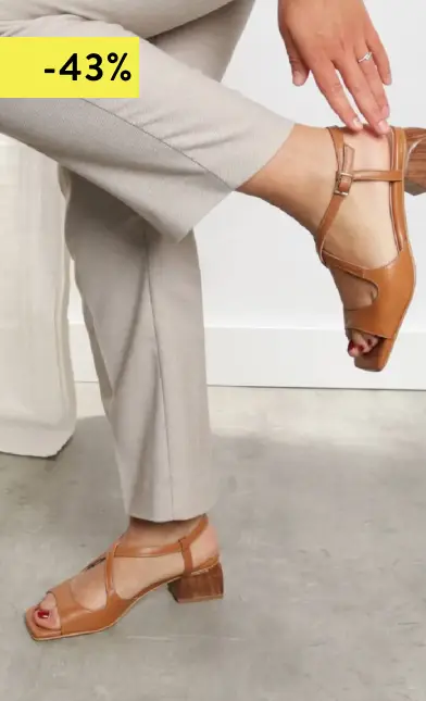 brown heel sandals