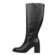Woman high boots black color wide leg XL