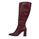 Burgundy heel high boots Wonders wide leg XL
