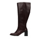 Block heel high boots wide leg XXL dark brown