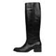 Low heel black high boots